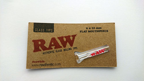RAW glass rolling tip - flat mouthpiece