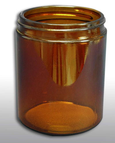Brown glass jar with lid 180ml